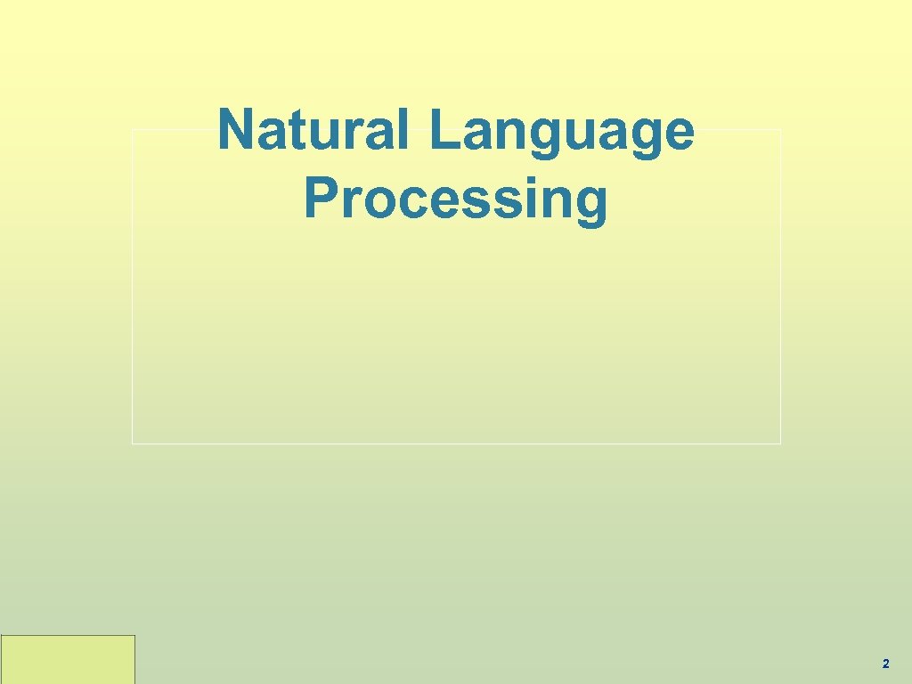 Natural Language Processing 2 