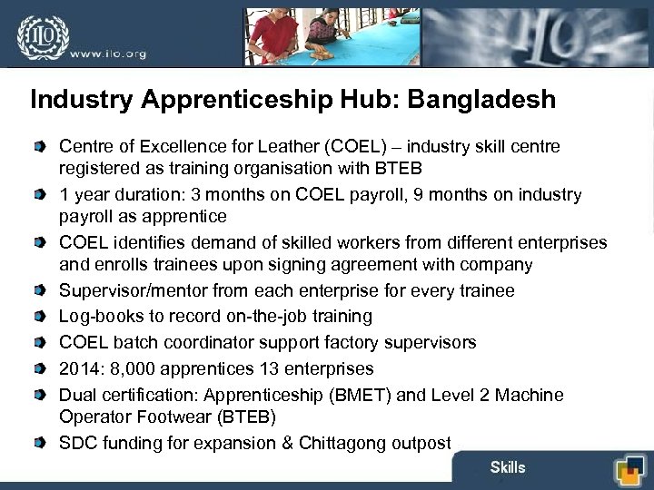 Industry Apprenticeship Hub: Bangladesh Centre of Excellence for Leather (COEL) – industry skill centre