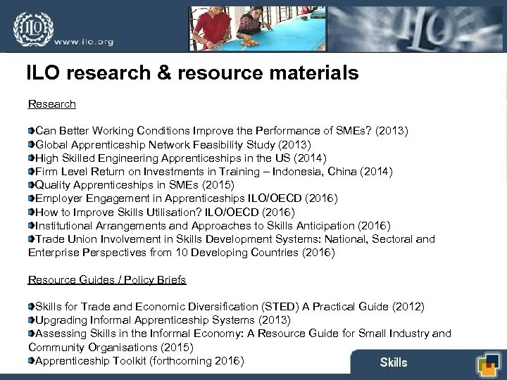 ILO research & resource materials Research Can Better Working Conditions Improve the Performance of