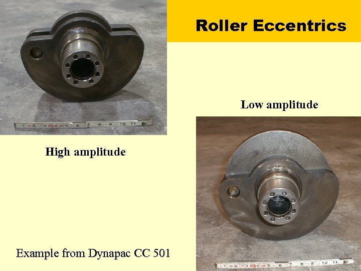 Roller Eccentrics ASPHALT INSTITUTE Low amplitude High amplitude Example from Dynapac CC 501 www.