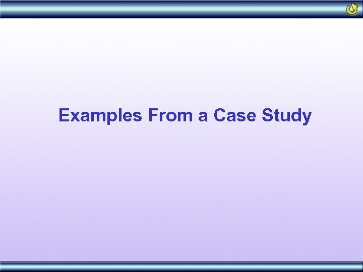 Examples From a Case Study 