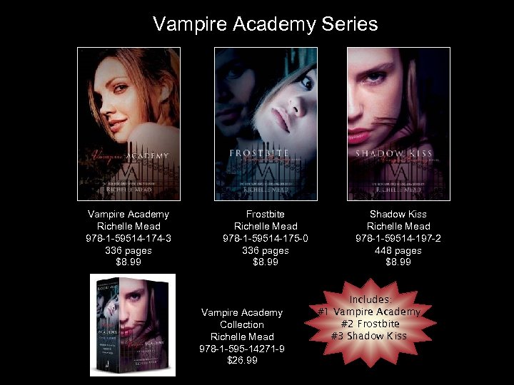 Vampire Academy Series Vampire Academy Richelle Mead 978 -1 -59514 -174 -3 336 pages