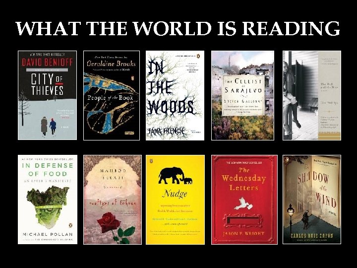 WHAT THE WORLD IS READING 