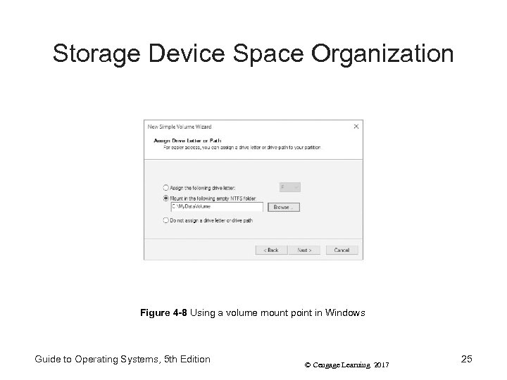 Storage Device Space Organization Figure 4 -8 Using a volume mount point in Windows
