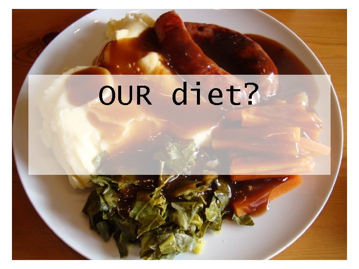 OUR diet? 