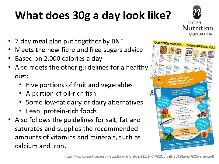 What does 30 g a day look like? 7 day meal plan put together