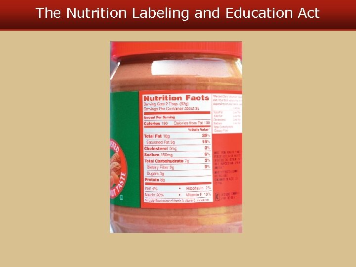 The Nutrition Labeling and Education Act 