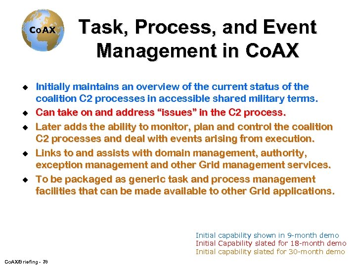 Co. AX u u u Task, Process, and Event Management in Co. AX Initially