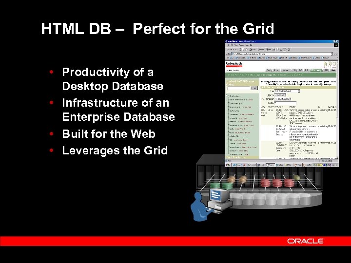 HTML DB – Perfect for the Grid Productivity of a Desktop Database Infrastructure of