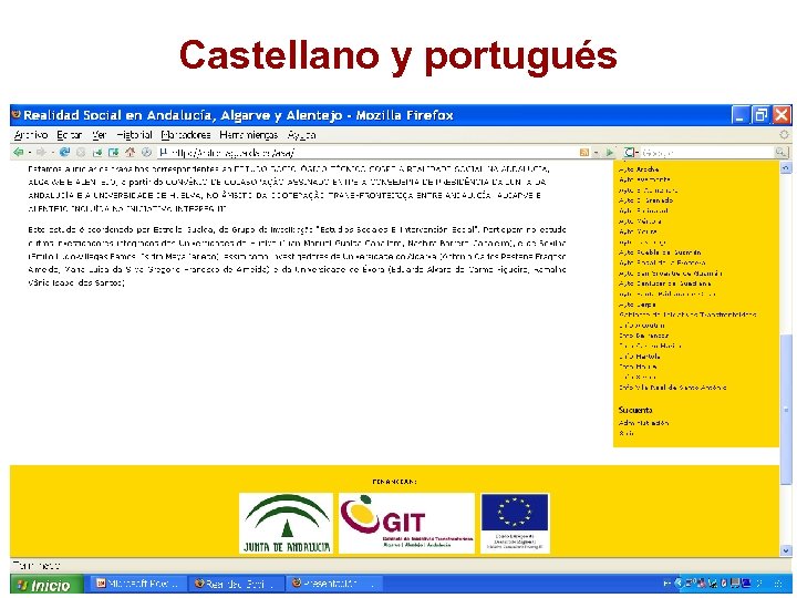 Castellano y portugués 