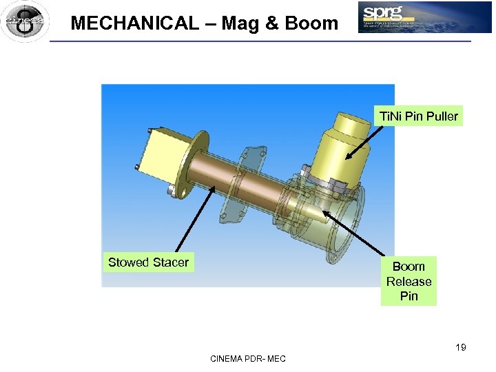 MECHANICAL – Mag & Boom Ti. Ni Pin Puller Stowed Stacer Boom Release Pin
