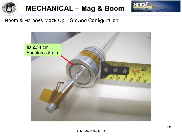 MECHANICAL – Mag & Boom & Harness Mock Up – Stowed Configuration ID 2.