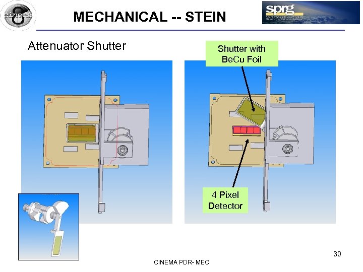 MECHANICAL -- STEIN Attenuator Shutter with Be. Cu Foil 4 Pixel Detector 30 CINEMA