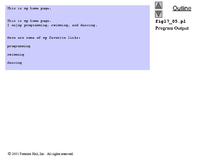 This is my home page. I enjoy programming, swimming, and dancing. Here are some