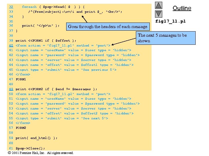 Outline 32 foreach ( $pop->Head( $_ ) ) { 33 /^(From|subject): s+/i and print