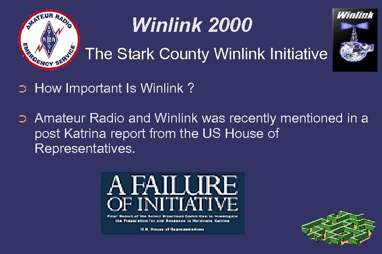 Winlink 2000 The Stark County Winlink Initiative ➲ How Important Is Winlink ? ➲