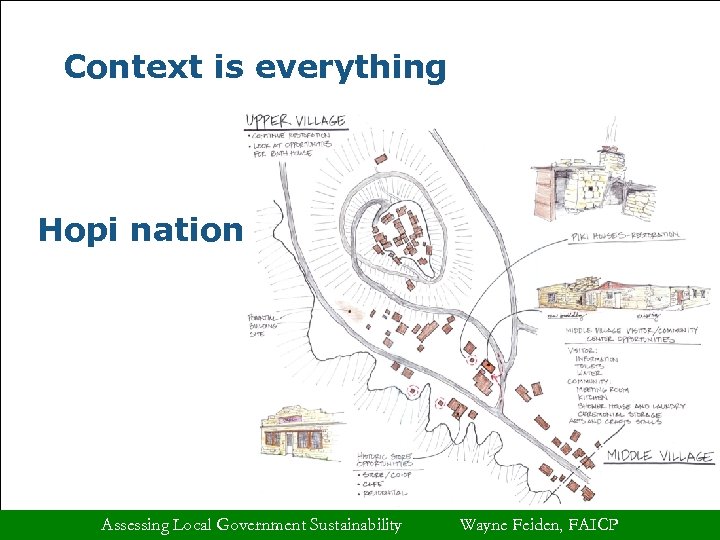 Context is everything Hopi nation Assessing Local Government Sustainability Wayne Feiden, FAICP 