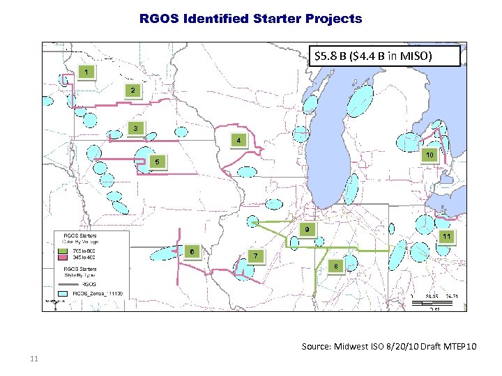 RGOS Identified Starter Projects $5. 8 B ($4. 4 B in MISO) 1 2
