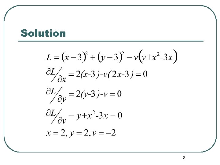Solution 8 