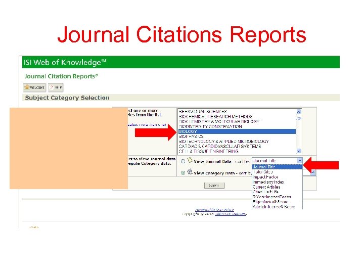 Journal Citations Reports 
