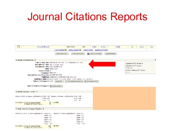 Journal Citations Reports 