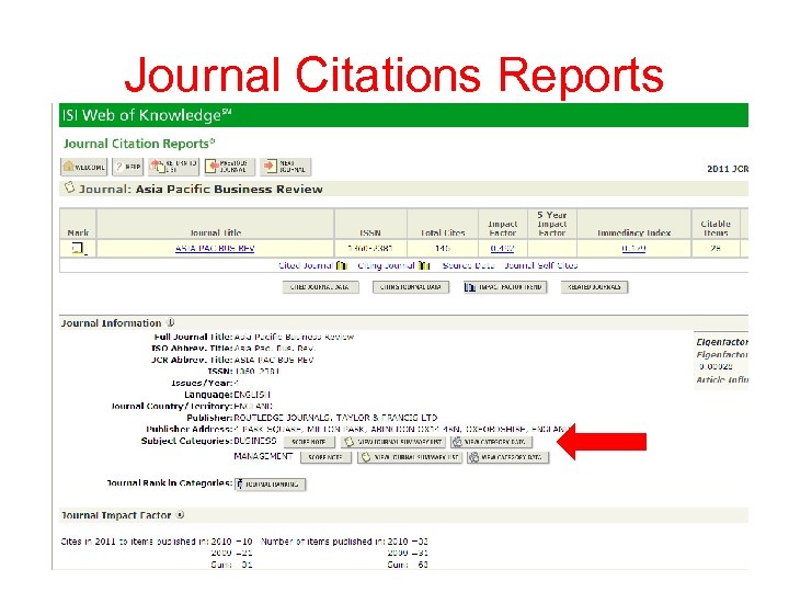 Journal Citations Reports 
