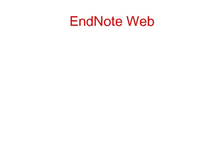 End. Note Web 