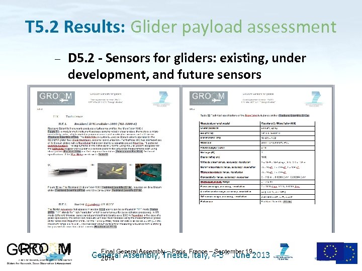 T 5. 2 Results: Glider payload assessment D 5. 2 - Sensors for gliders: