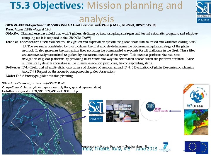 T 5. 3 Objectives: Mission planning and analysis GROOM-REP 13 -Experiment FP 7 -GROOM-T