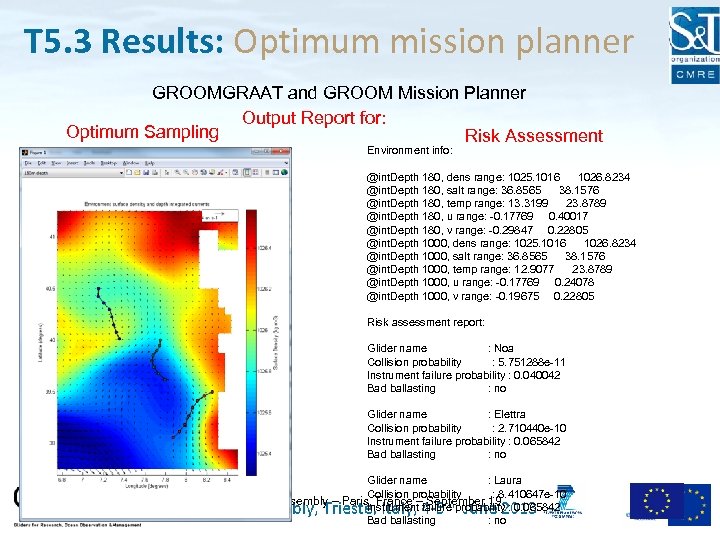 T 5. 3 Results: Optimum mission planner GROOMGRAAT and GROOM Mission Planner Output Report