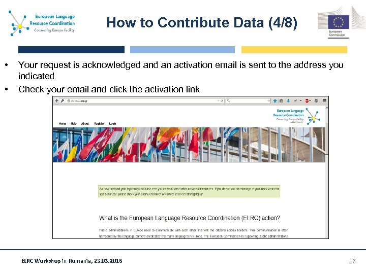 How to Contribute Data (4/8) • • Your request is acknowledged an activation email