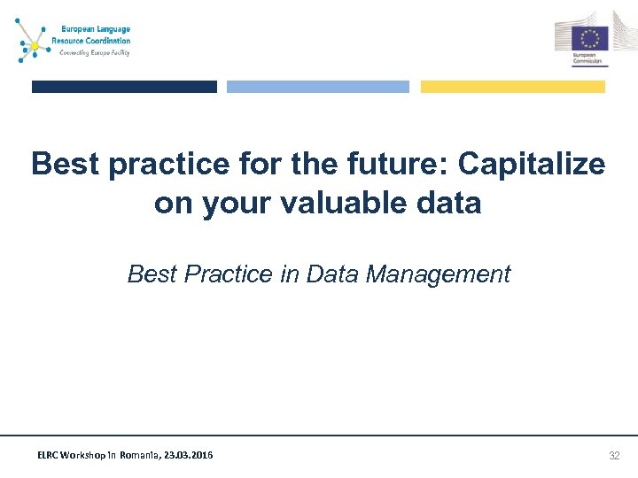 Best practice for the future: Capitalize on your valuable data Best Practice in Data