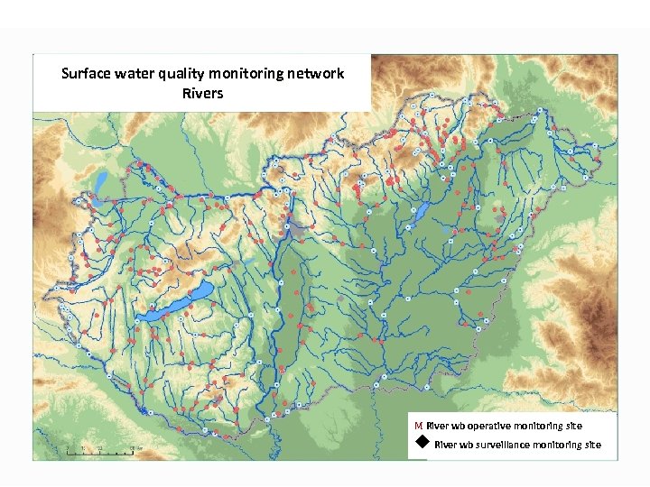 Surface water quality monitoring network Rivers M River wb operative monitoring site River wb