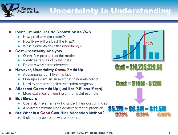 Uncertainty Is Understanding n Point Estimate Has No Context on Its Own How precise