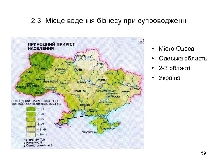 2. 3. Місце ведення бізнесу при супроводженні • Місто Одеса • Одеська область •