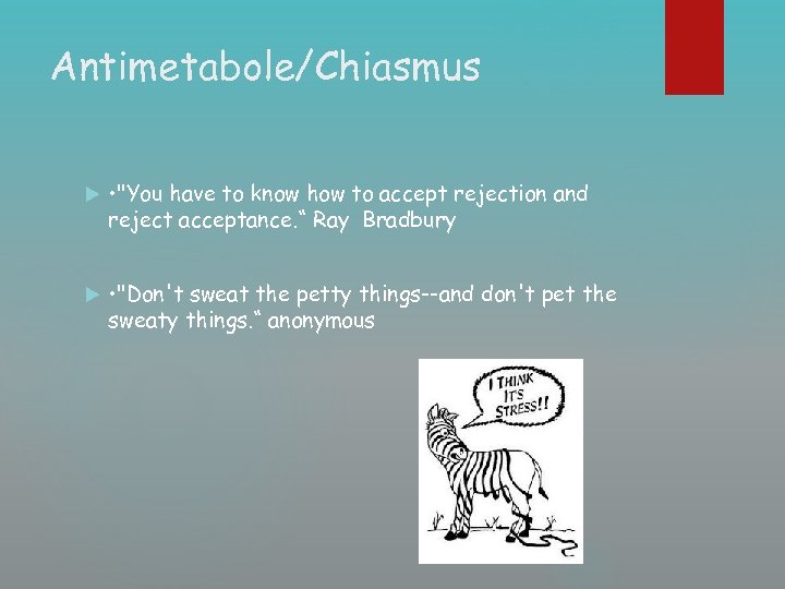 Antimetabole/Chiasmus • 