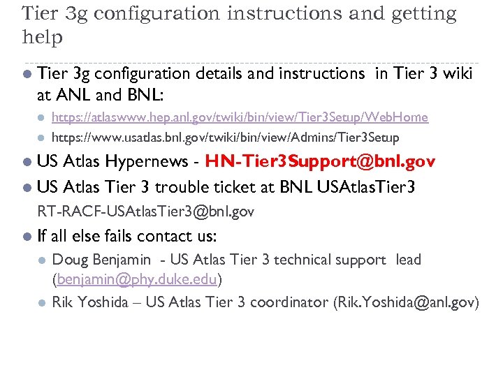 Tier 3 g configuration instructions and getting help l Tier 3 g configuration details