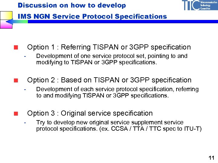 Discussion on how to develop IMS NGN Service Protocol Specifications Option 1 : Referring