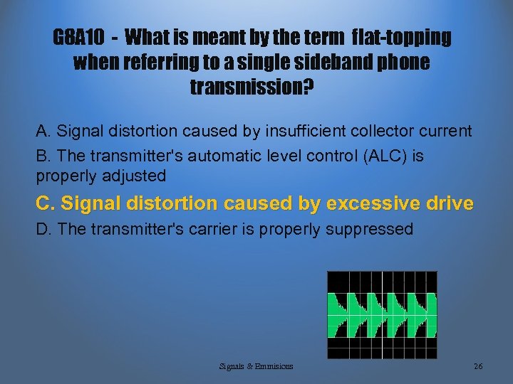G 8 A 10 - What is meant by the term flat-topping when referring