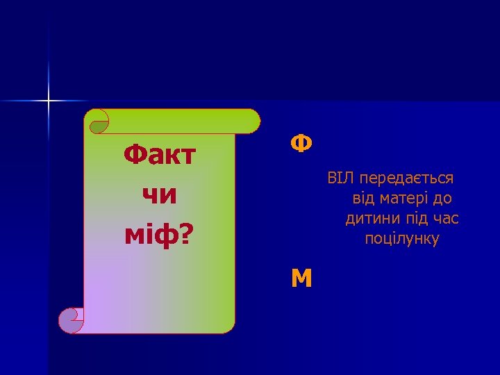 Факт чи міф? Ф ВІЛ передається від матері до дитини під час поцілунку М