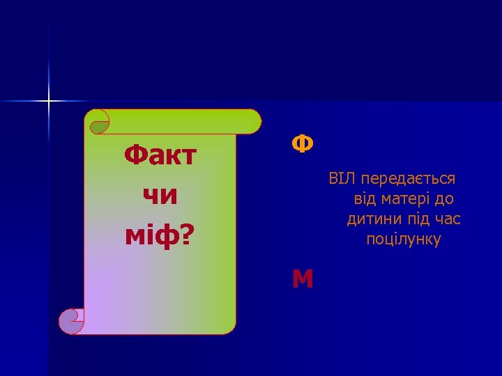 Факт чи міф? Ф ВІЛ передається від матері до дитини під час поцілунку М