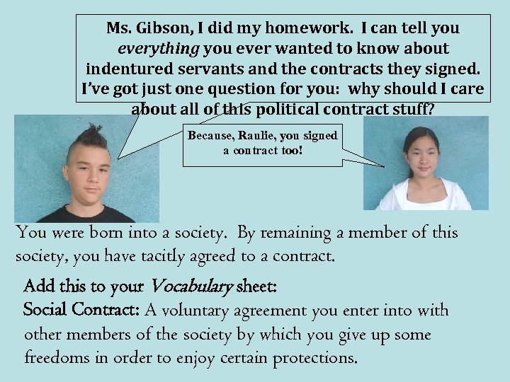 Ms. Gibson, I did my homework. I can tell you everything you ever wanted