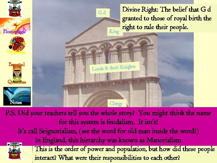 back Homework Gd King Divine Right: The belief that G d granted to those