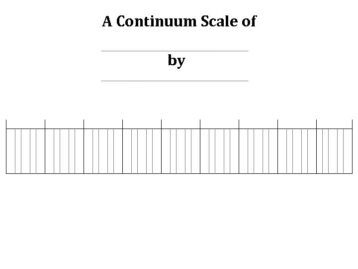 A Continuum Scale of by 