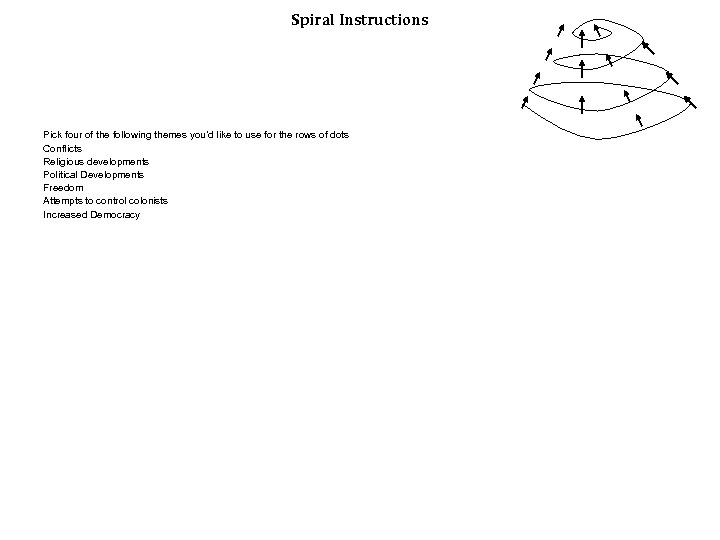Spiral Instructions Pick four of the following themes you’d like to use for the