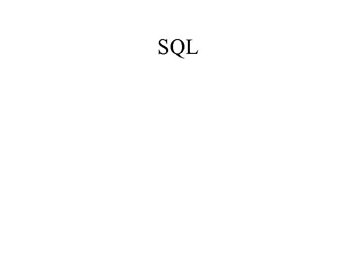 SQL 