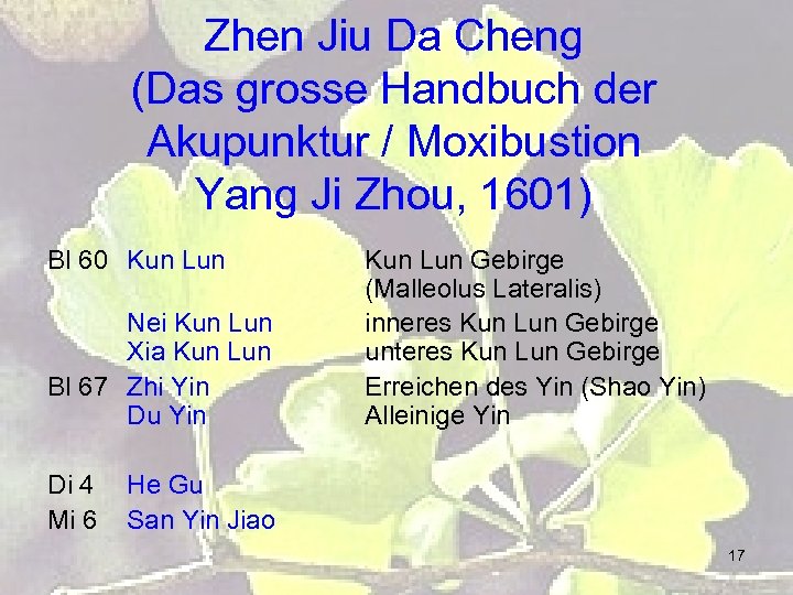 Zhen Jiu Da Cheng (Das grosse Handbuch der Akupunktur / Moxibustion Yang Ji Zhou,