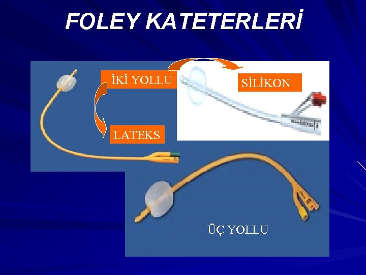 FOLEY KATETERLERİ İKİ YOLLU SİLİKON LATEKS ÜÇ YOLLU 