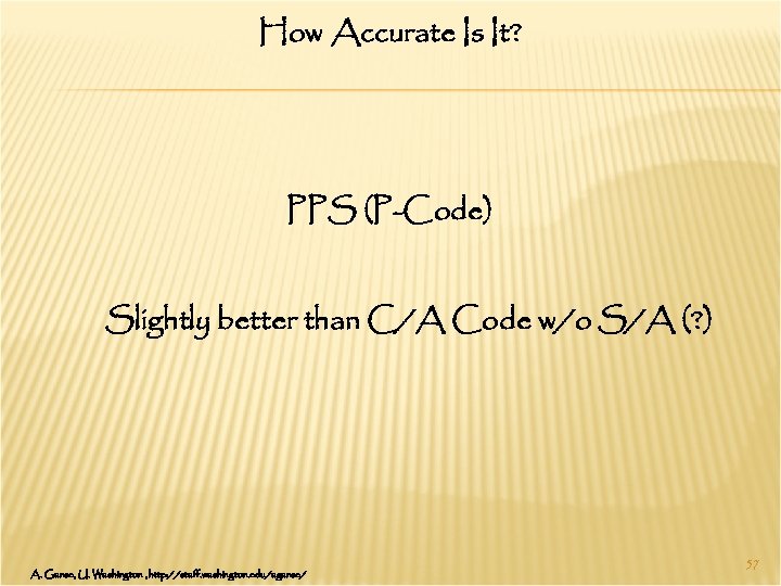 How Accurate Is It? PPS (P-Code) Slightly better than C/A Code w/o S/A (?