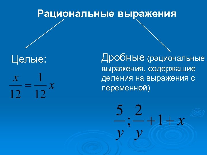 Значение целого выражения. Рациональные выражения. Дробные рациональные выражения. Целые и дробные выражения. Целое и дробное рациональное выражение.